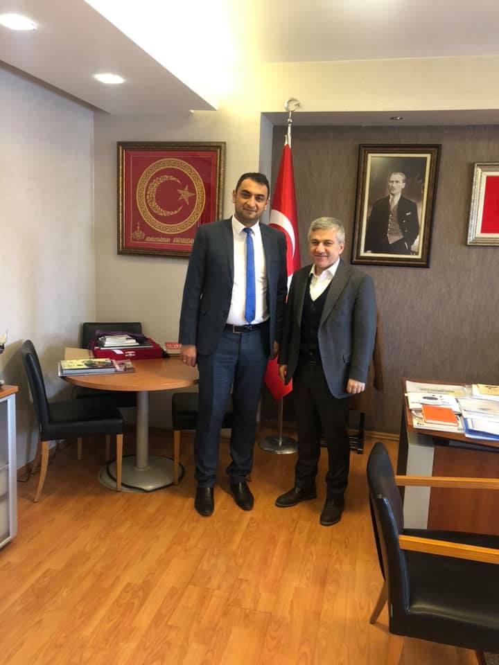 Genel başkan yardımcımız Sayın Arif SAYLAM Altındağ Belediye Başkan Yardımcısı Sayın Abdurrahman KARABUDAK'ı makamında ziyaret etti.